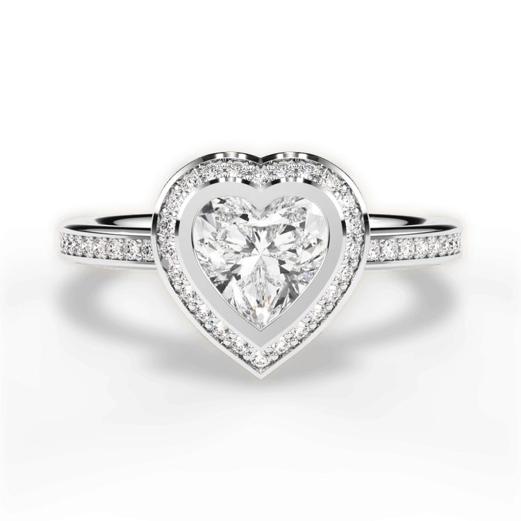 14kt White Gold/18kt White Gold/Platinum/heart/top sku 1HZ1694