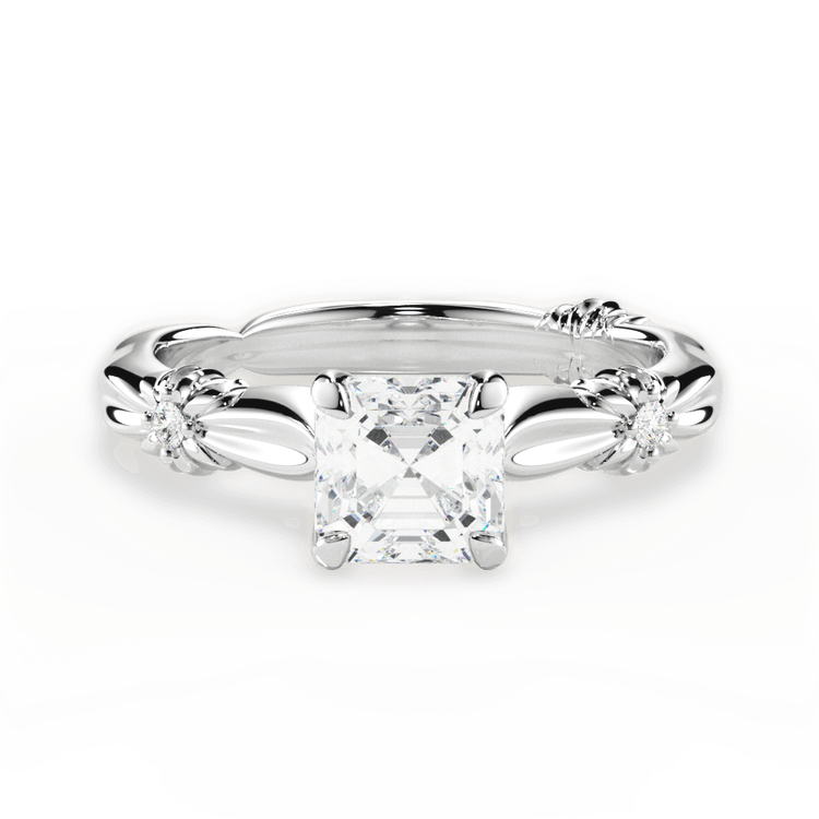 14kt White Gold/18kt White Gold/Platinum/asscher/top sku 1ASZ4754