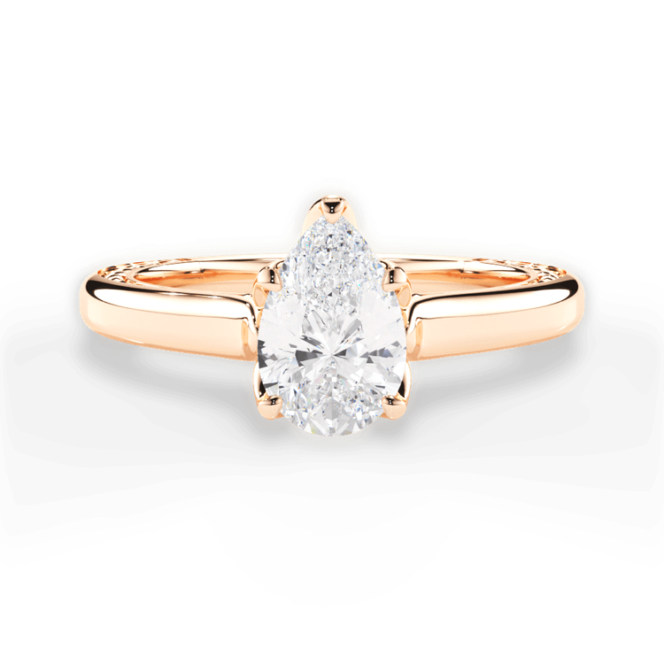 14kt Rose Gold/18kt Rose Gold/pear/top sku 1PZ2828