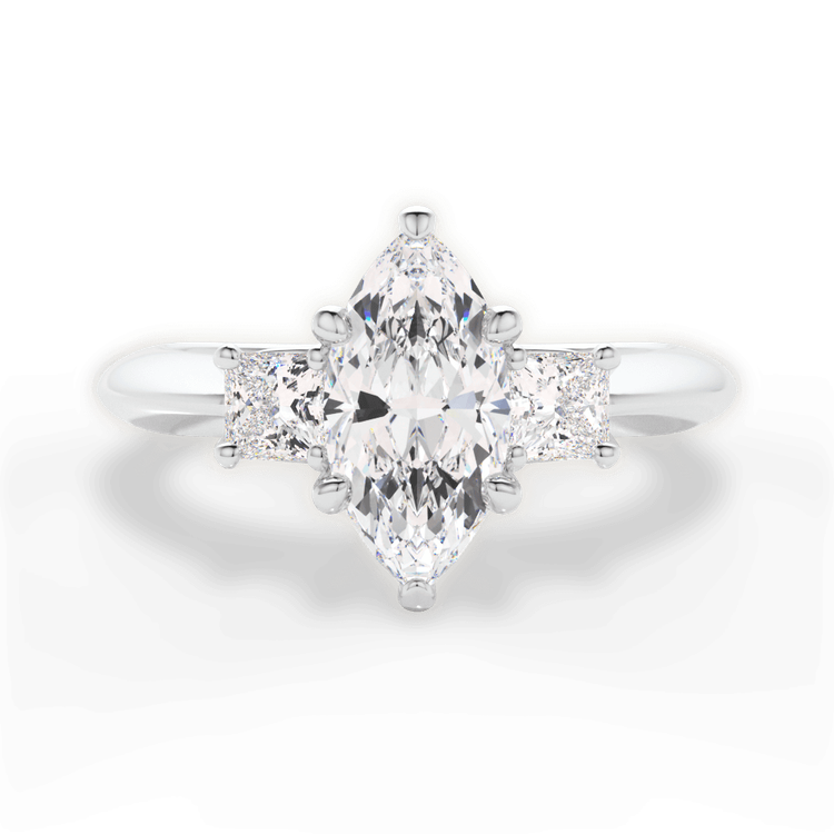 14kt White Gold/18kt White Gold/Platinum/marquise/top sku 1MZ1237P