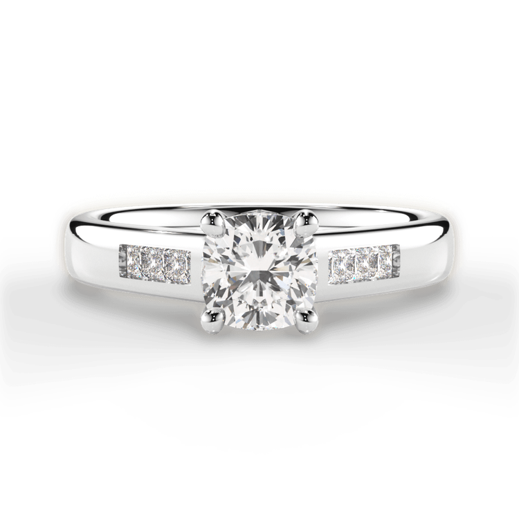 14kt White Gold/18kt White Gold/Platinum/cushion/top sku 1CUZ1193