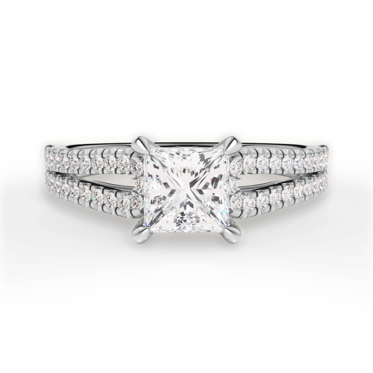 14kt White Gold/18kt White Gold/Platinum/princess/top sku 1PCZ2483