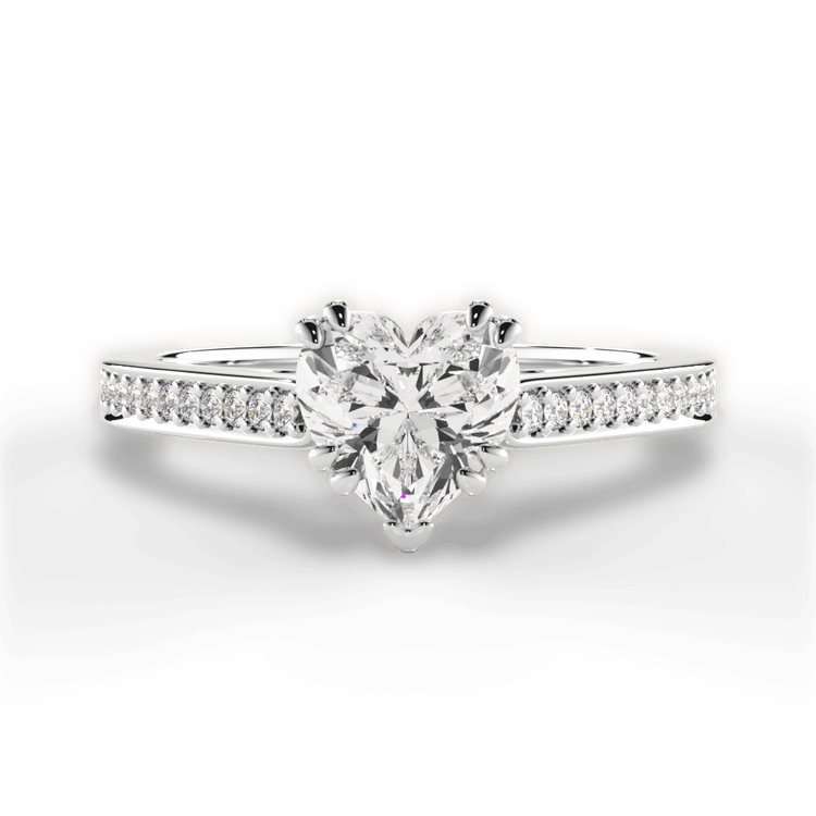 14kt White Gold/18kt White Gold/Platinum/heart/top sku 1HZ4752