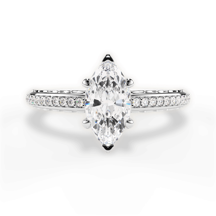 14kt White Gold/18kt White Gold/Platinum/marquise/top sku 1MZ2851