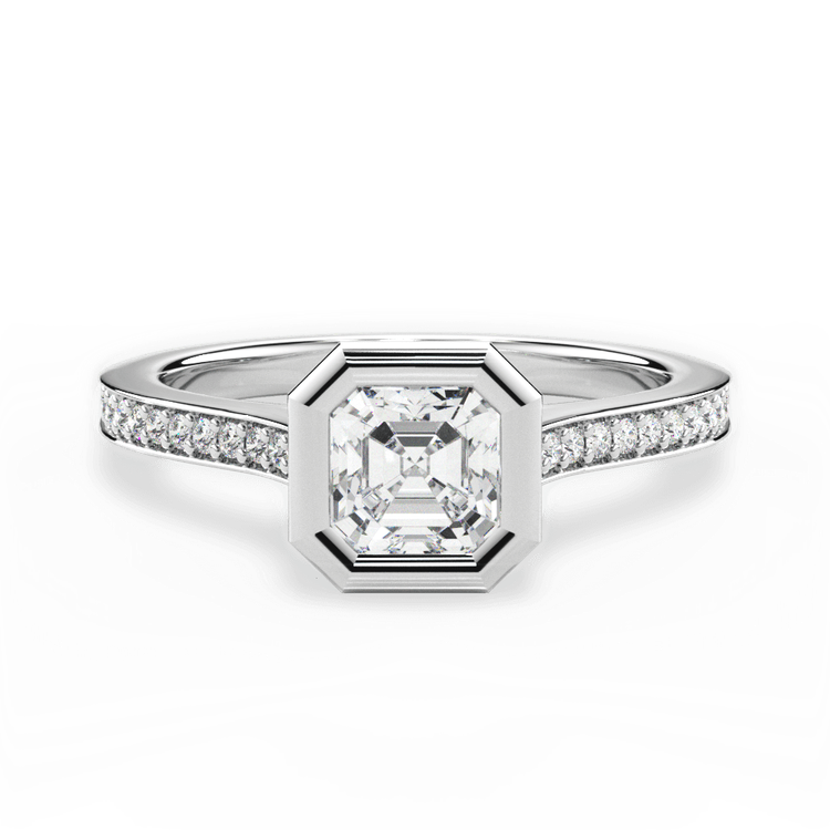 14kt White Gold/18kt White Gold/Platinum/asscher/top sku 1ASZ4725