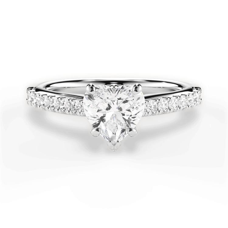 14kt White Gold/18kt White Gold/Platinum/heart/top sku 1HZ2489