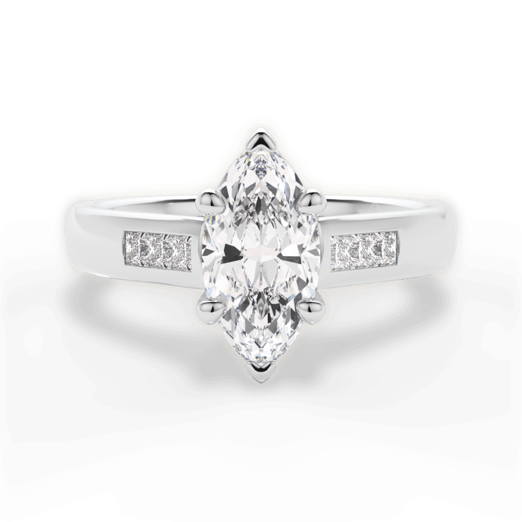 14kt White Gold/18kt White Gold/Platinum/marquise/top sku 1MZ1193