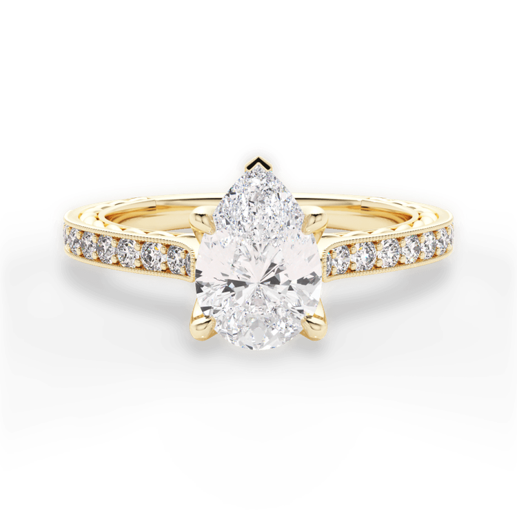 14kt Yellow Gold/18kt Yellow Gold/pear/top sku 1PZ2861