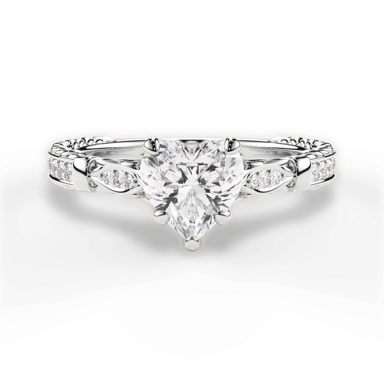 14kt White Gold/18kt White Gold/Platinum/heart/top sku 1HZ1521