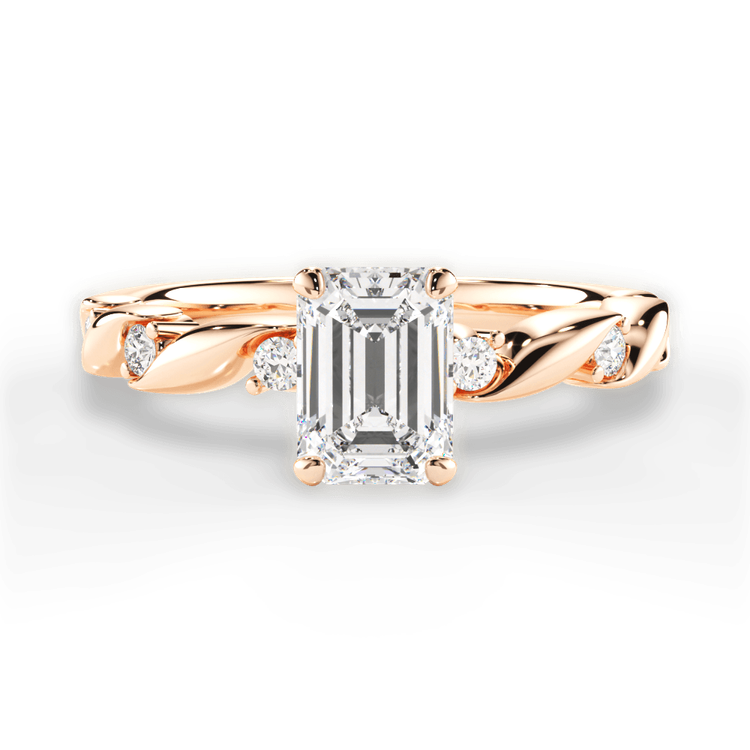 14kt Rose Gold/18kt Rose Gold/emerald/top sku 1ECZ1501