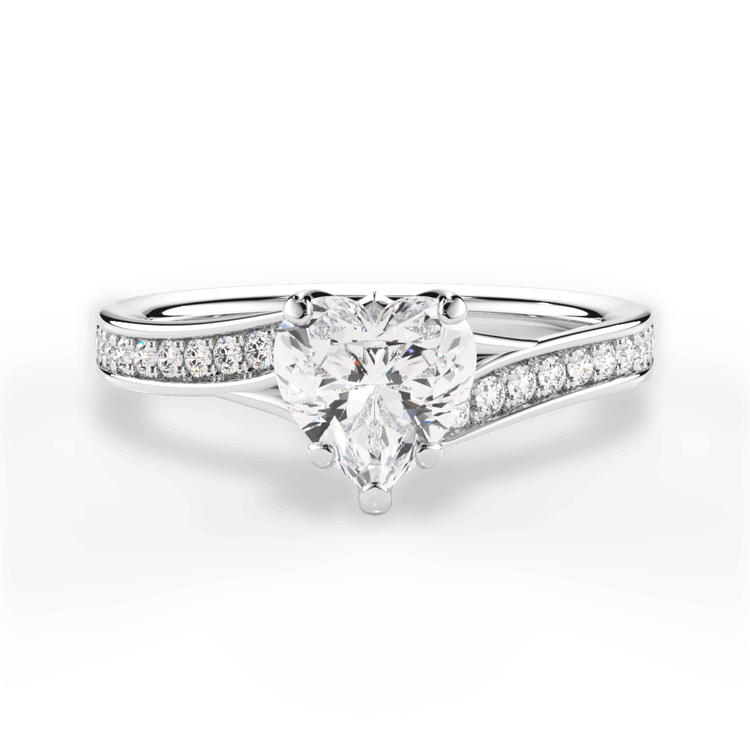 14kt White Gold/18kt White Gold/Platinum/heart/top sku 1HZ2490