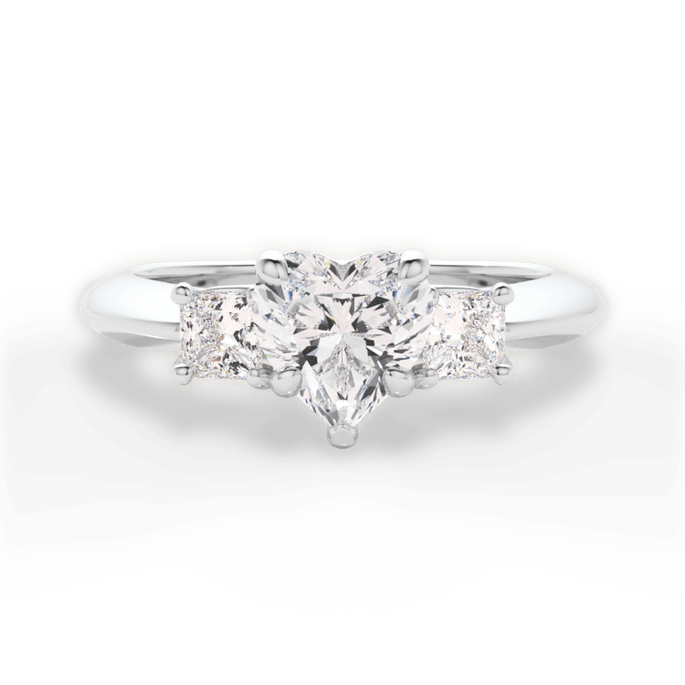 14kt White Gold/18kt White Gold/Platinum/heart/top sku 1HZ1237P