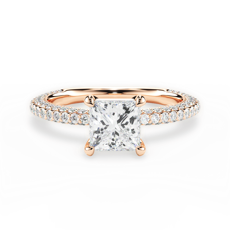14kt Rose Gold/18kt Rose Gold/princess/top sku 1PCZ1411