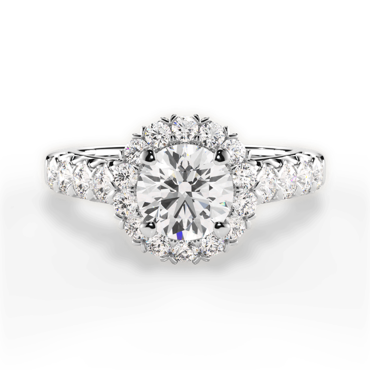 14kt White Gold/18kt White Gold/Platinum/round/top sku 1RZ2816