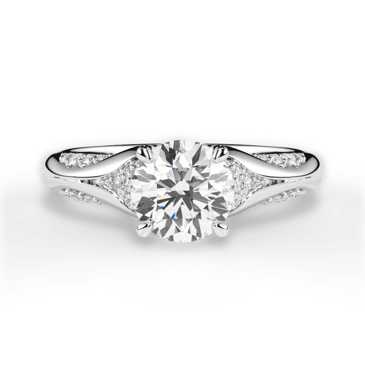 14kt White Gold/18kt White Gold/Platinum/round/top sku 1RZ1180