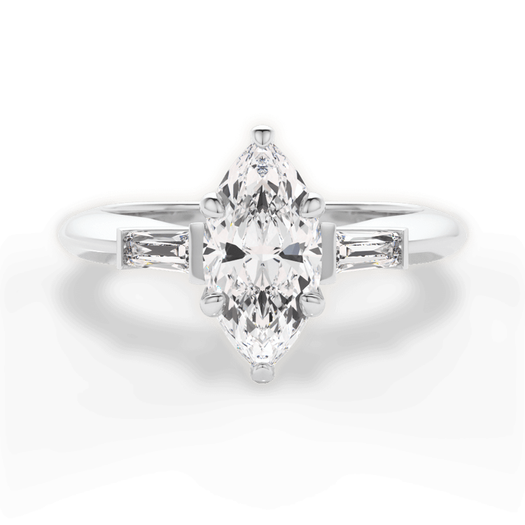 14kt White Gold/18kt White Gold/Platinum/marquise/top sku 1MZ1013