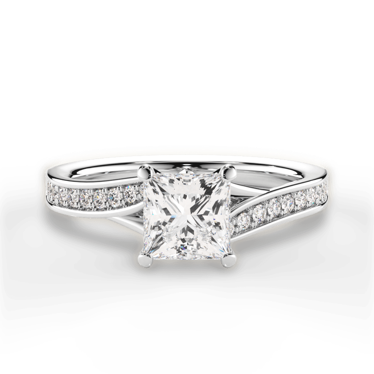 14kt White Gold/18kt White Gold/Platinum/princess/top sku 1PCZ2490