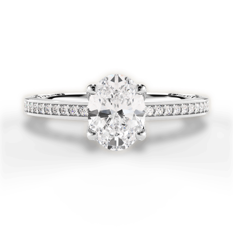 14kt White Gold/18kt White Gold/Platinum/oval/top sku 1OZ4170