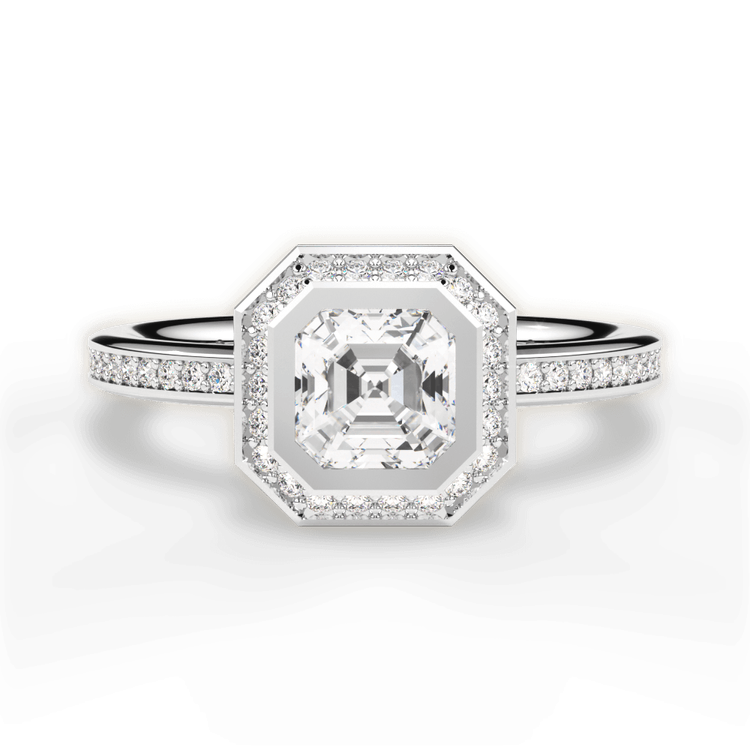 14kt White Gold/18kt White Gold/Platinum/asscher/top sku 1ASZ1694