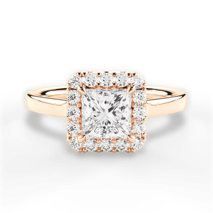 14kt Rose Gold/18kt Rose Gold/princess/top sku 1PCZ1329