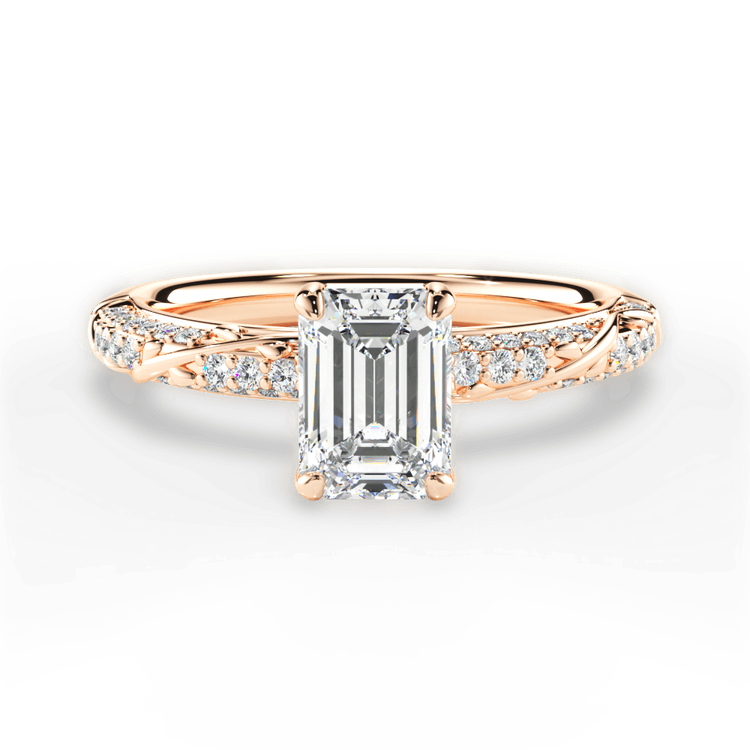 14kt Rose Gold/18kt Rose Gold/emerald/top sku 1ECZ4739