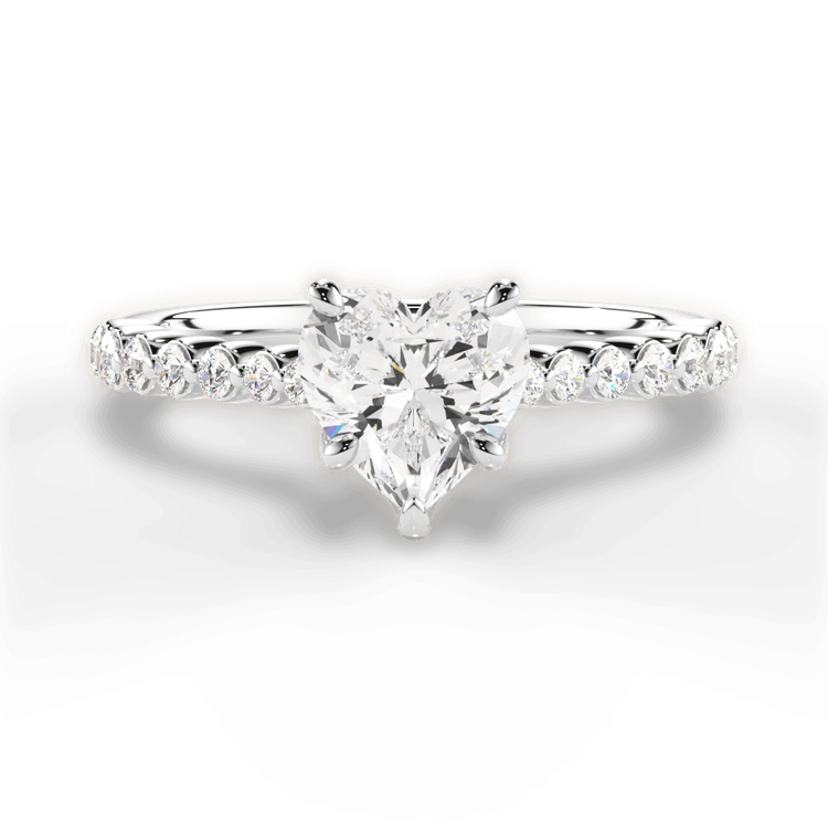 14kt White Gold/18kt White Gold/Platinum/heart/top sku 1HZ1511