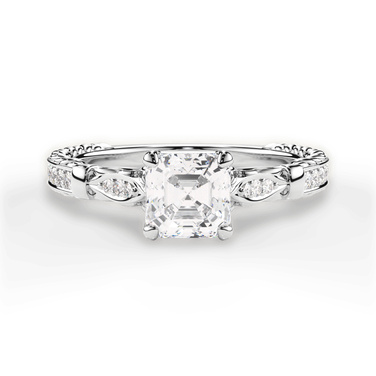 14kt White Gold/18kt White Gold/Platinum/asscher/top sku 1ASZ1521