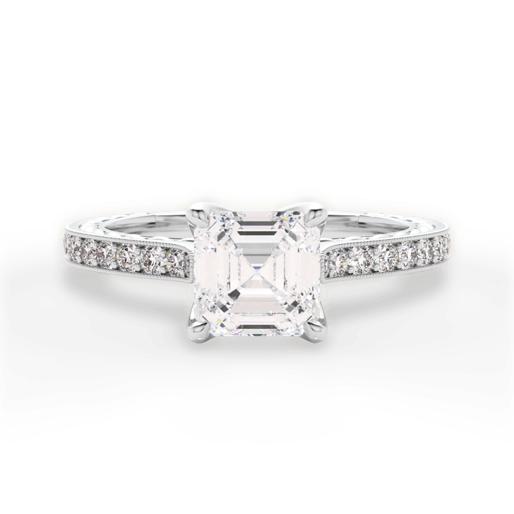 14kt White Gold/18kt White Gold/Platinum/asscher/top sku 1ASZ2861
