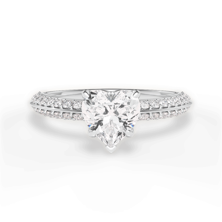 14kt White Gold/18kt White Gold/Platinum/heart/top sku 1HZ4770