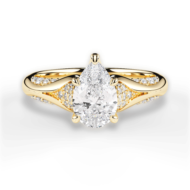 14kt Yellow Gold/18kt Yellow Gold/pear/top sku 1PZ1180