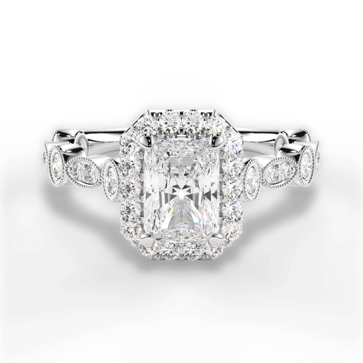 14kt White Gold/18kt White Gold/Platinum/radiant/top sku 1RAZ4742
