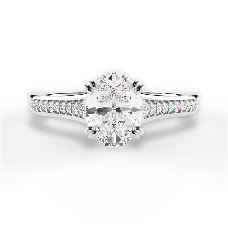 14kt White Gold/18kt White Gold/Platinum/oval/top sku 1OZ2493