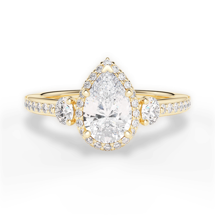 14kt Yellow Gold/18kt Yellow Gold/pear/top sku 1PZ3701