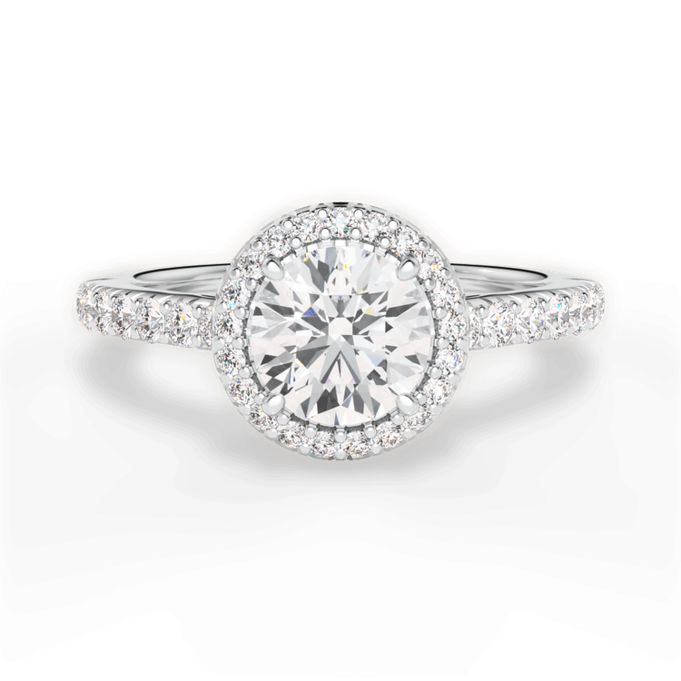 14kt White Gold/18kt White Gold/Platinum/round/top sku 1RZ3705