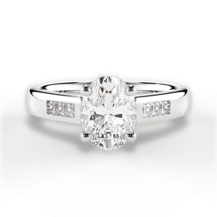 14kt White Gold/18kt White Gold/Platinum/oval/top sku 1OZ1193