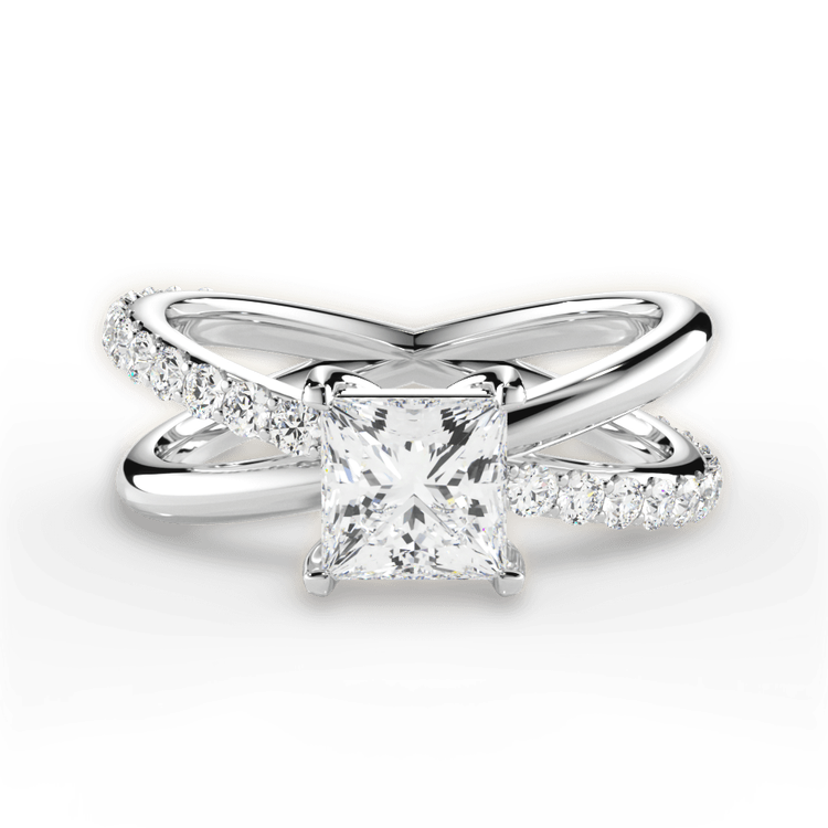 14kt White Gold/18kt White Gold/Platinum/princess/top sku 1PCZ4768