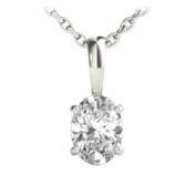 oval diamond pendant