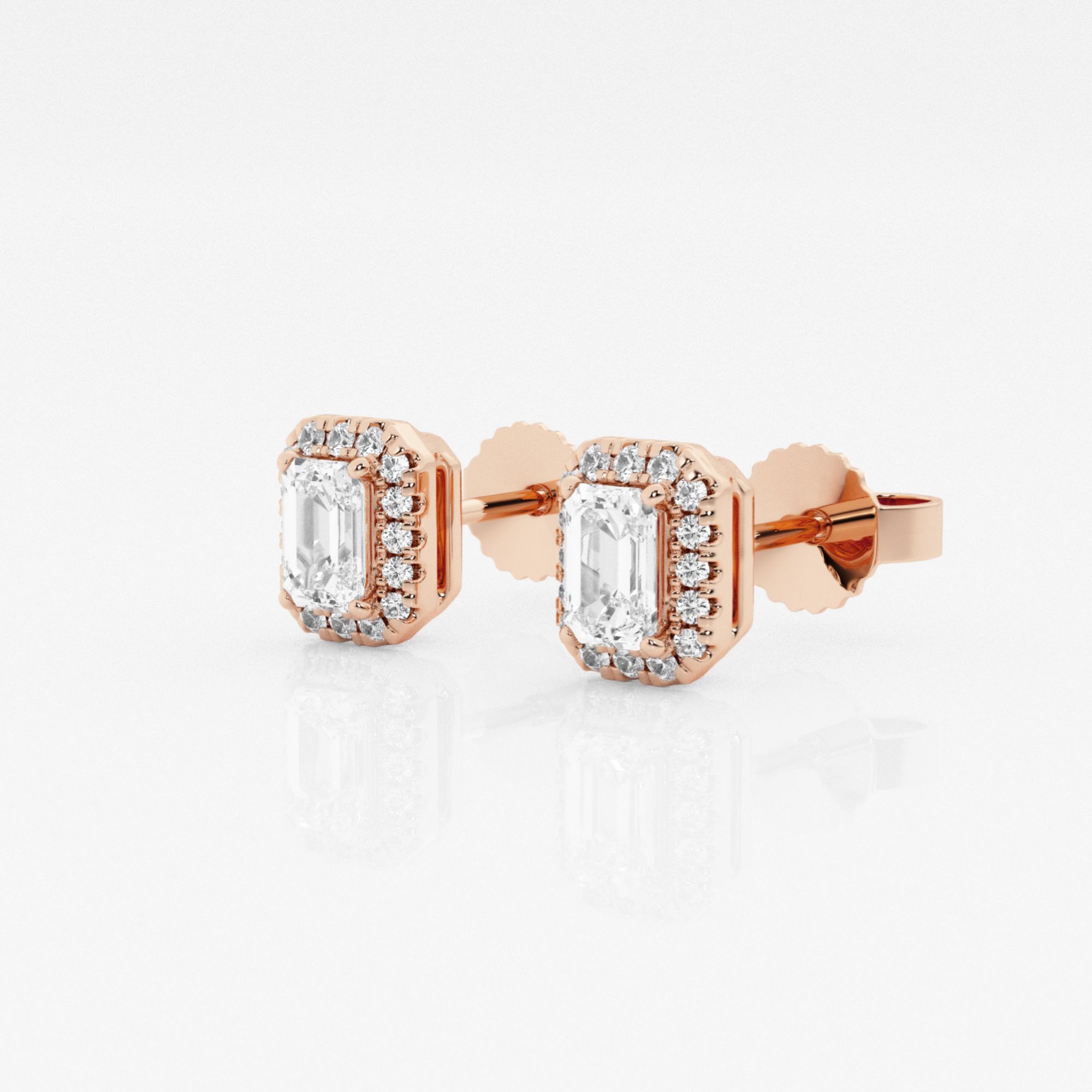 14kt Rose Gold/18kt Rose Gold/emerald/side