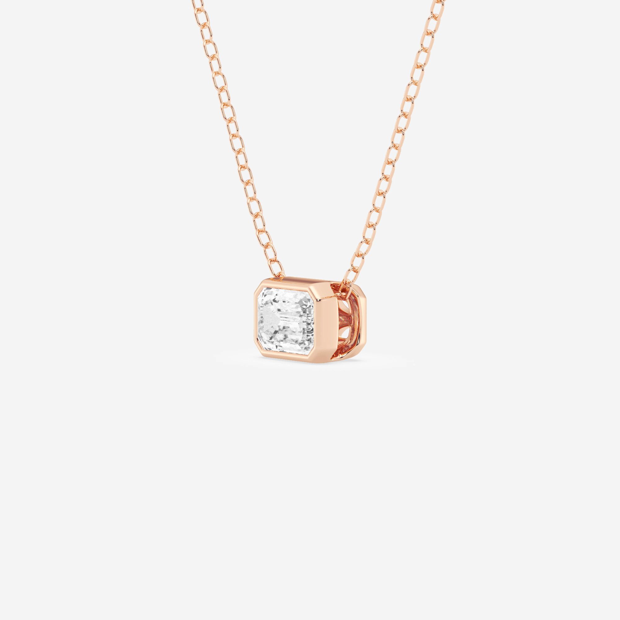 14kt Rose Gold/18kt Rose Gold/emerald/side