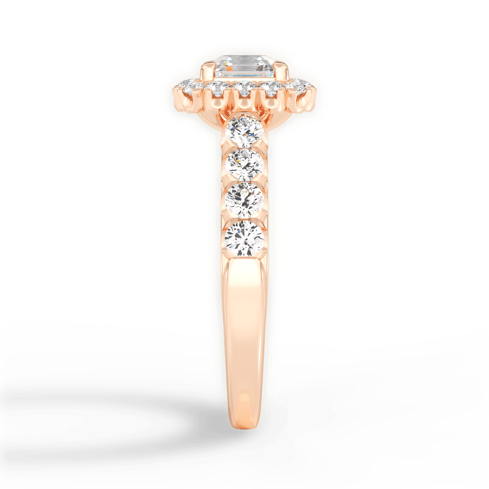 14kt Rose Gold/18kt Rose Gold/asscher/perspective