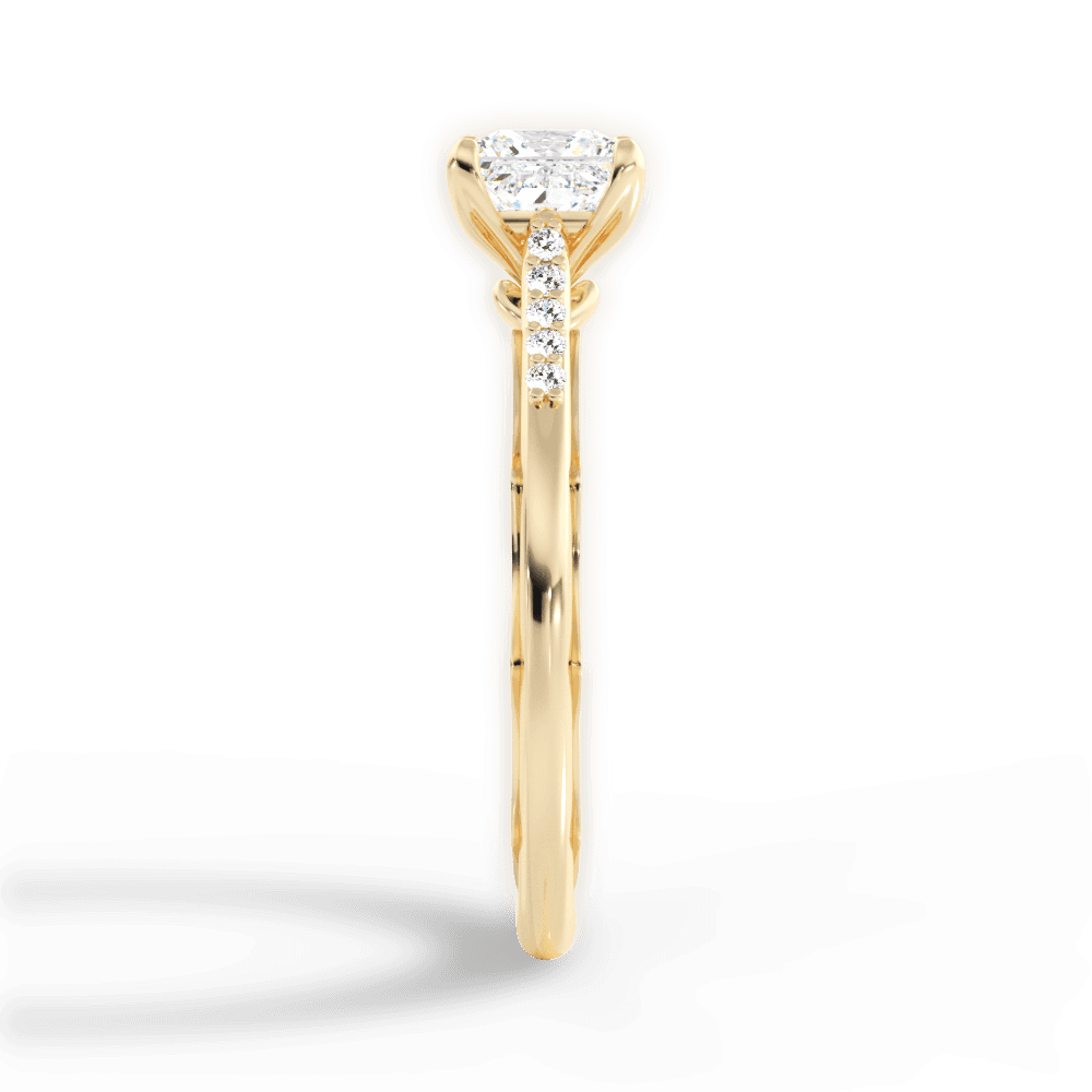 14kt Yellow Gold/18kt Yellow Gold/princess/perspective