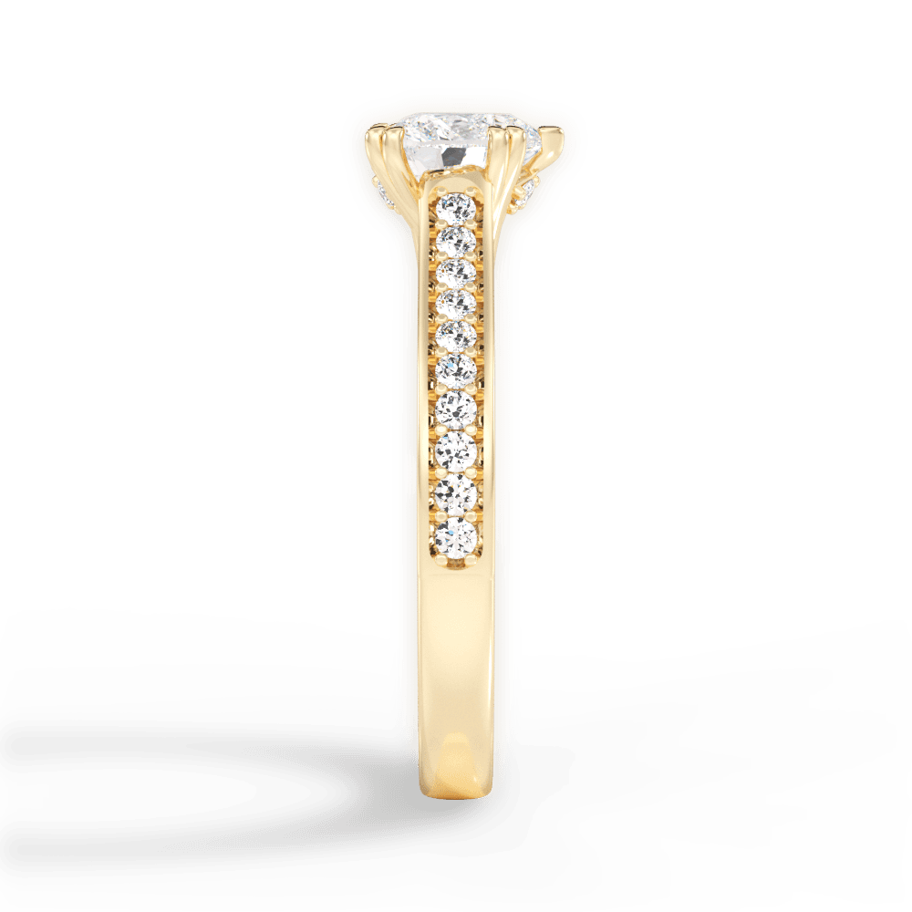14kt Yellow Gold/18kt Yellow Gold/heart/perspective