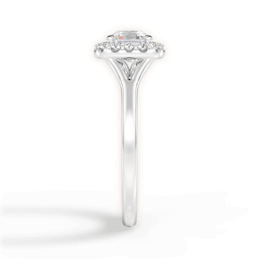 14kt White Gold/18kt White Gold/Platinum/asscher/perspective