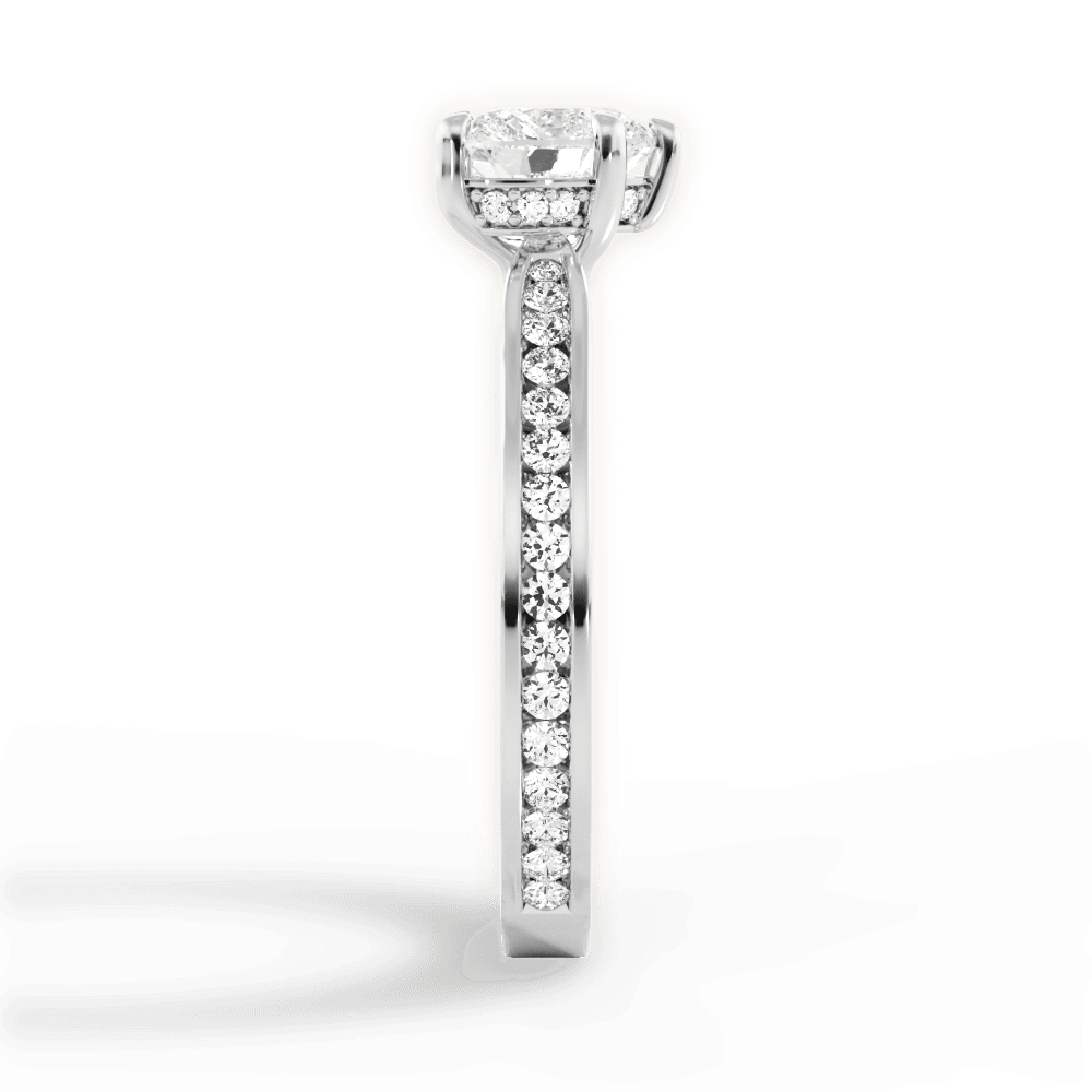 14kt White Gold/18kt White Gold/Platinum/heart/perspective