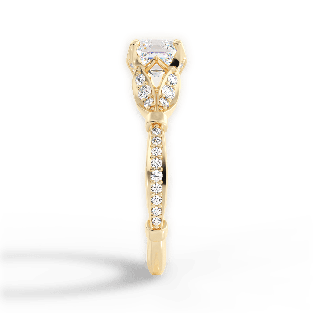 14kt Yellow Gold/18kt Yellow Gold/asscher/perspective