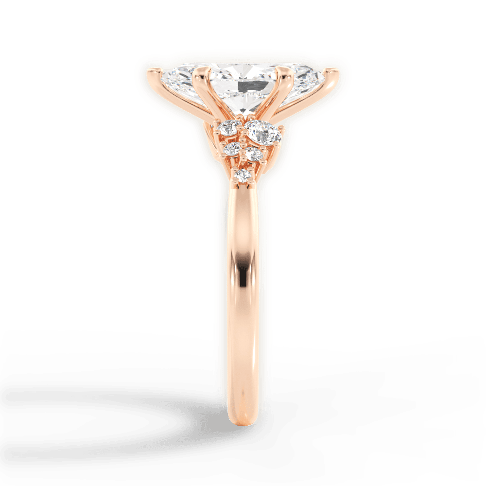 14kt Rose Gold/18kt Rose Gold/marquise/perspective