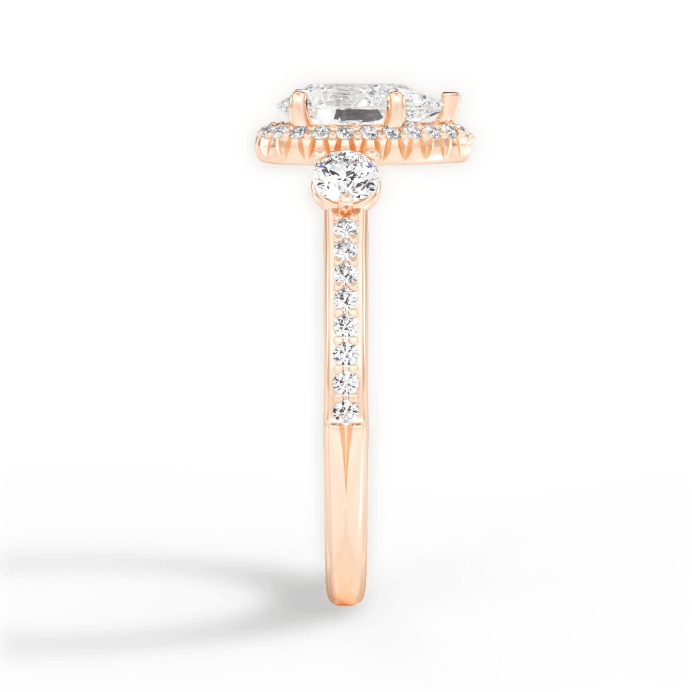 14kt Rose Gold/18kt Rose Gold/pear/perspective