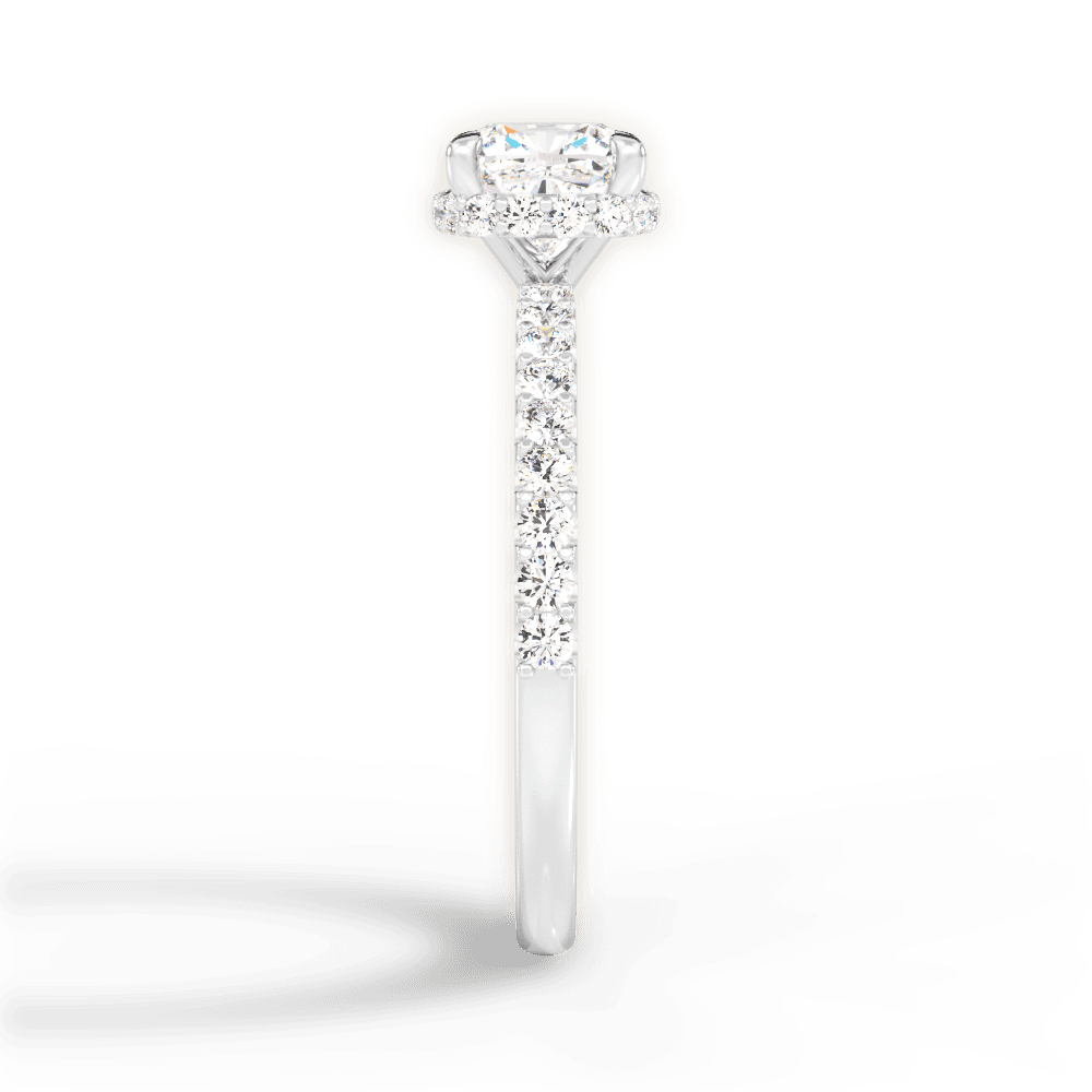 14kt White Gold/18kt White Gold/Platinum/cushion/perspective