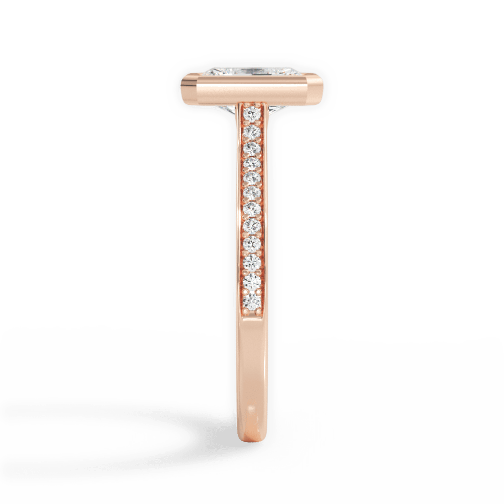 14kt Rose Gold/18kt Rose Gold/radiant/perspective