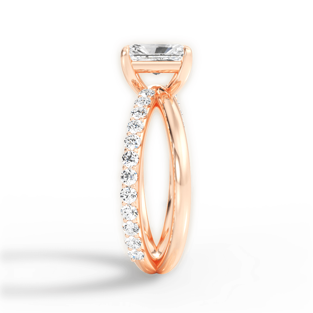 14kt Rose Gold/18kt Rose Gold/radiant/perspective